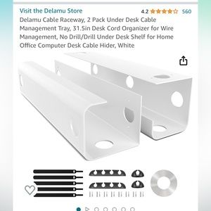 1 brand new under desk cable tray with tools
